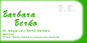 barbara berko business card
